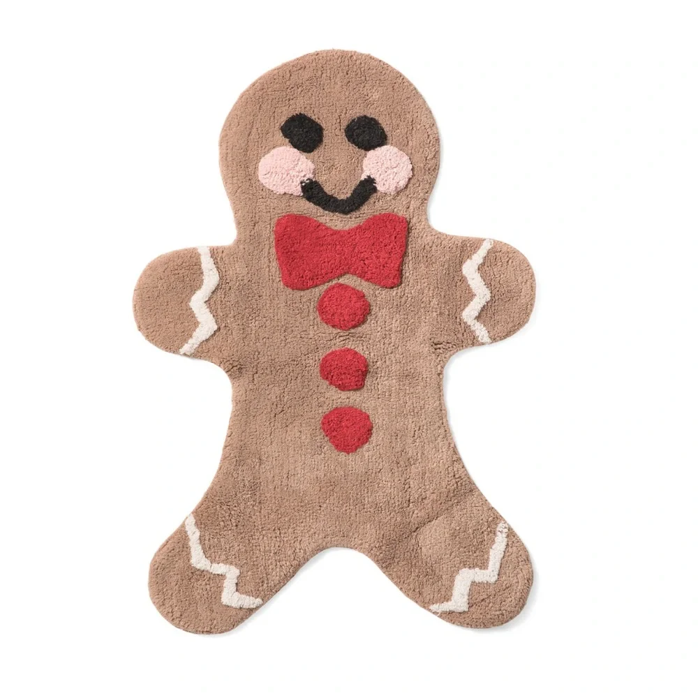 GINGERBREAD Man Holiday Bath Rug Mat